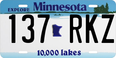MN license plate 137RKZ
