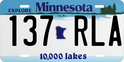 MN license plate 137RLA