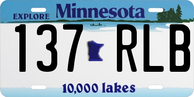 MN license plate 137RLB