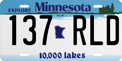 MN license plate 137RLD