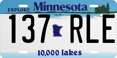 MN license plate 137RLE