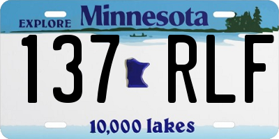 MN license plate 137RLF