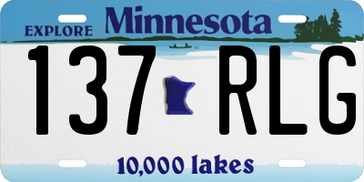 MN license plate 137RLG