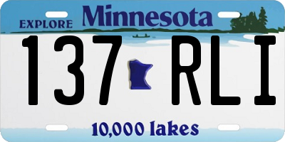 MN license plate 137RLI