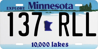 MN license plate 137RLL