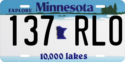 MN license plate 137RLO