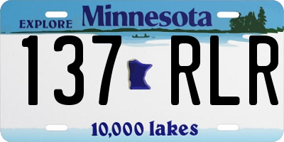 MN license plate 137RLR