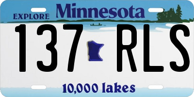 MN license plate 137RLS