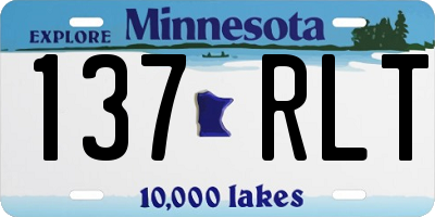 MN license plate 137RLT