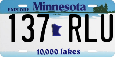 MN license plate 137RLU