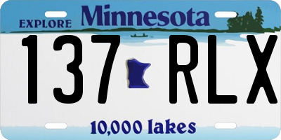 MN license plate 137RLX