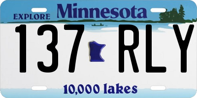 MN license plate 137RLY