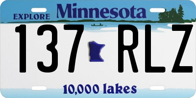 MN license plate 137RLZ