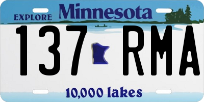 MN license plate 137RMA