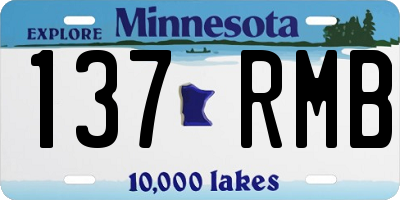 MN license plate 137RMB