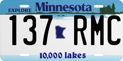 MN license plate 137RMC
