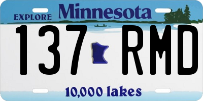 MN license plate 137RMD