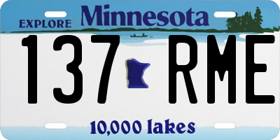 MN license plate 137RME