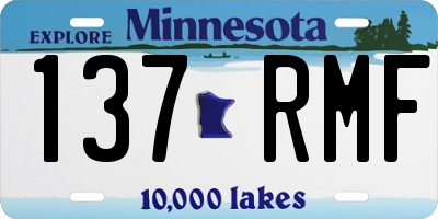 MN license plate 137RMF