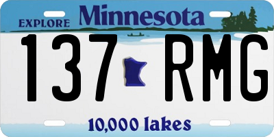 MN license plate 137RMG