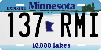 MN license plate 137RMI