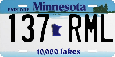 MN license plate 137RML