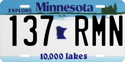 MN license plate 137RMN