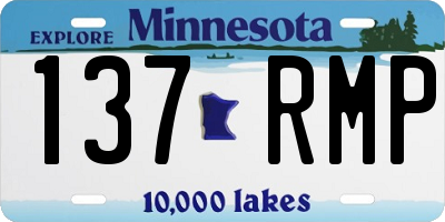 MN license plate 137RMP