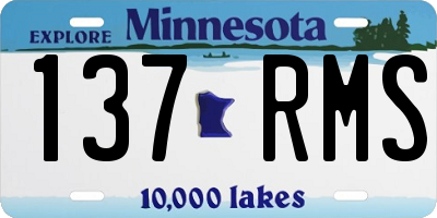 MN license plate 137RMS