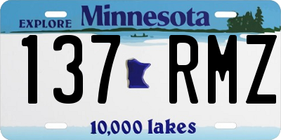 MN license plate 137RMZ