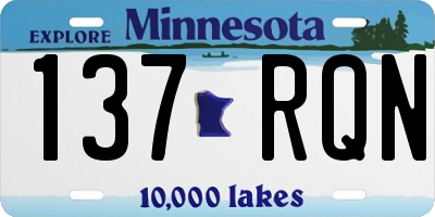 MN license plate 137RQN