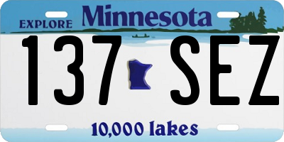 MN license plate 137SEZ