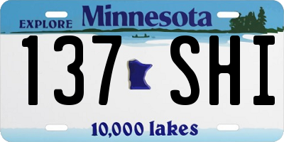 MN license plate 137SHI