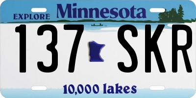MN license plate 137SKR