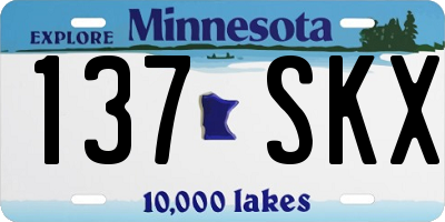 MN license plate 137SKX
