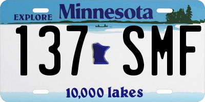 MN license plate 137SMF