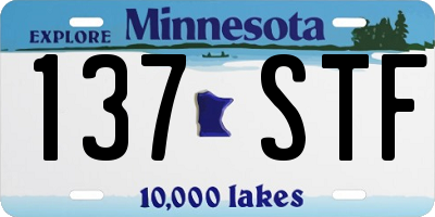 MN license plate 137STF