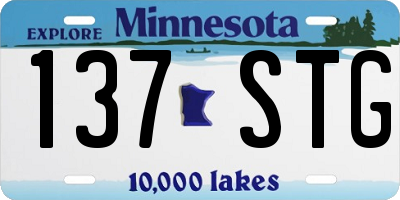 MN license plate 137STG