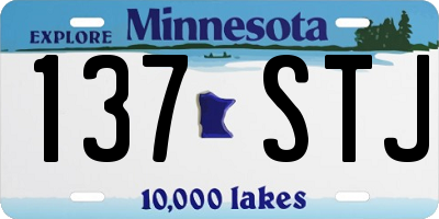 MN license plate 137STJ