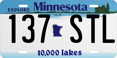 MN license plate 137STL