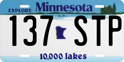 MN license plate 137STP
