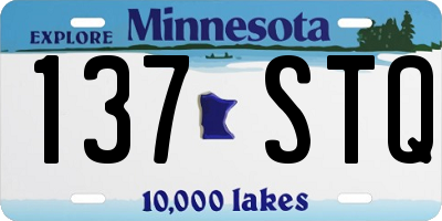 MN license plate 137STQ