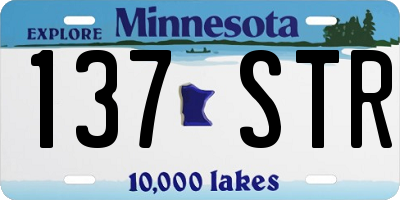 MN license plate 137STR