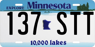 MN license plate 137STT
