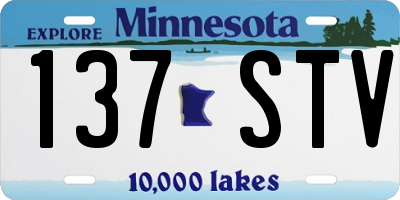 MN license plate 137STV
