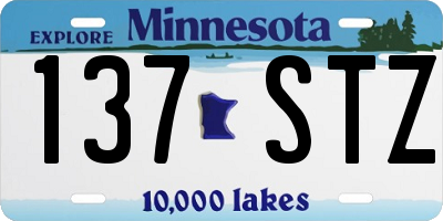 MN license plate 137STZ