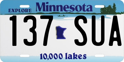 MN license plate 137SUA