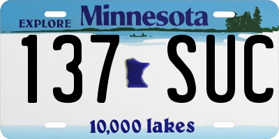 MN license plate 137SUC