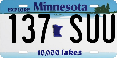 MN license plate 137SUU