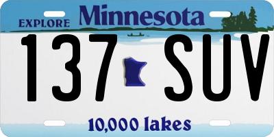 MN license plate 137SUV